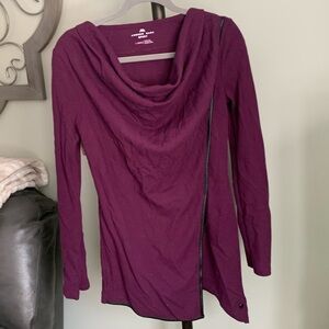 Deep purple wrap light thermal shirt